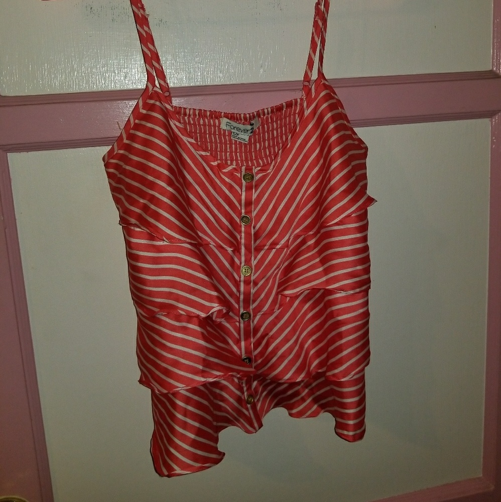 Cute borderline cropped tank